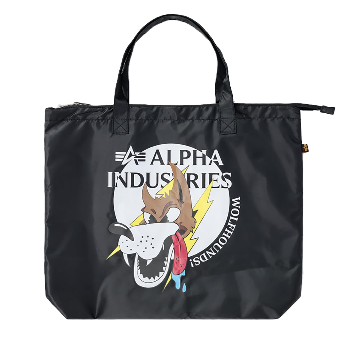 Alpha Industries Wolfhounds Zip Shopper Practical Shopping Bag Black