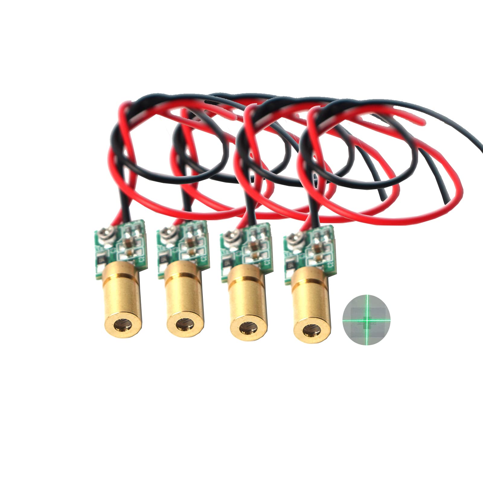 Green line Laser Module Industrial Laser Module Adjustable Focus (traverse-4pack)