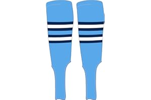 MK Socks Traditional Baseball Stirrups Pattern F-7 Sky Blue, Navy, White