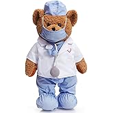 HollyHOME Doctor Bear Stuffed Animal Teddy Bear in Doctor Uniform Medical Gifts for Doctors Med School Students and Kids 16 inches