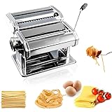 CGRTEUNIEポータブルパスタマシン製麺機 家庭用 家製パスタ そば打ち機 分離式 厚さ幅調節可能 2種類カッター【カッター幅：1.5mm、6mm】家製うどん 餃子など