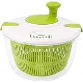 Amaloria Salad Spinner, Lettuce Spinner with Drain, 5.3 Quarts Capacity. | Vegetable Spinner, Fruit Washing Bowl with Straine