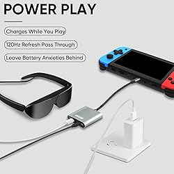USB C to AR Glasses with Charging Port