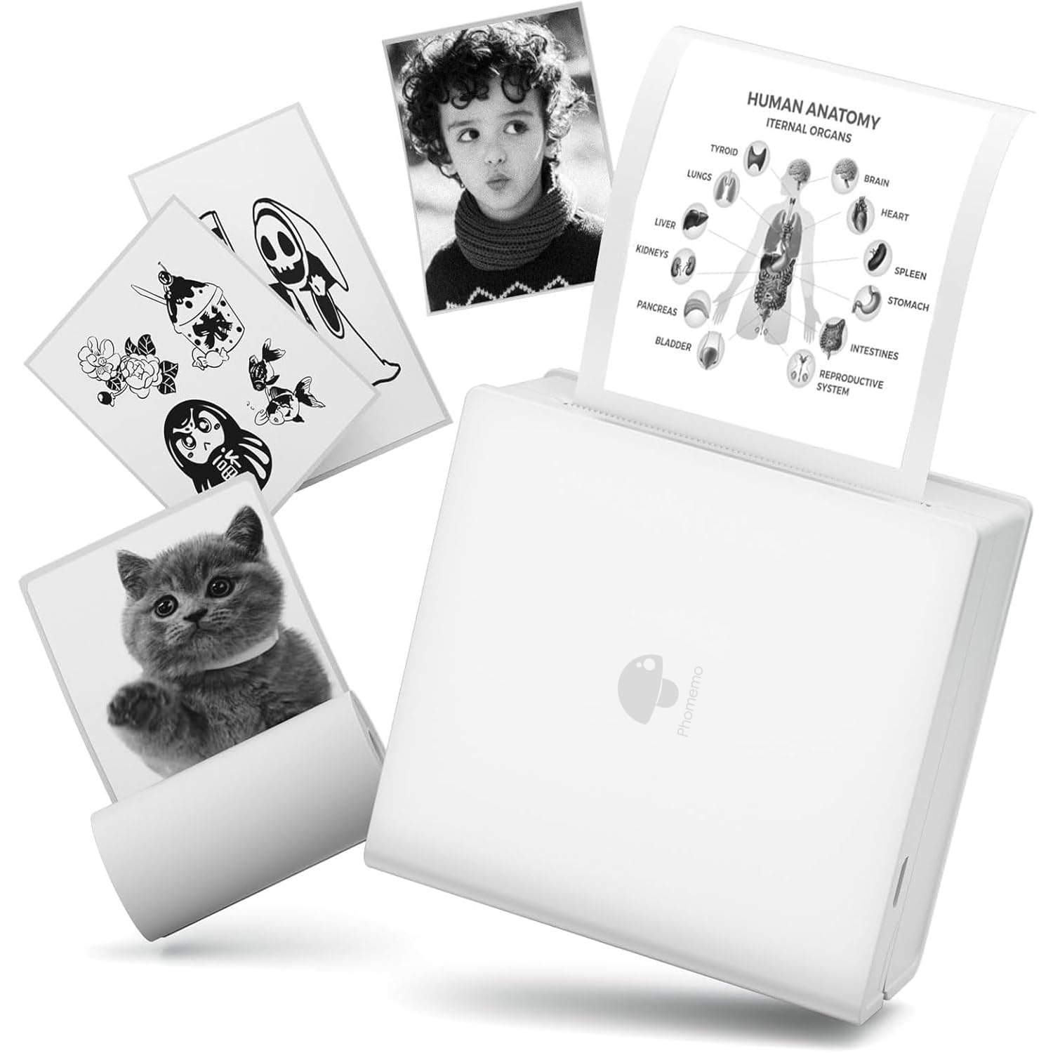 Phomemo M02 ミニプリター スマホ対応 サーマルプリンター モバイルプリンター フォトプリンター ポータブル式 感熱プリンター ポケットプリンター メモプリンター 付箋プリンター シールプリンター 203DPI Bluetooth接続 作業計画/写真/メモ/手帳/付箋/ワード/ウェブ用 在宅勤務 自宅学習 クリスマス プレゼント 小券印刷 多国言語対応APP 日本語取扱説明書商品画像