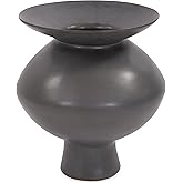 Howard Elliott Graphite Ceramic Flared Vase- Medium