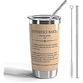CWEGSJ Difference Maker Definition 20oz Tumbler with Lid and Straw Thank You Gifts for Leader Teacher Mentor Coach Boss Difference Maker Travel Mug Cup (Tumbler-Difference Maker)