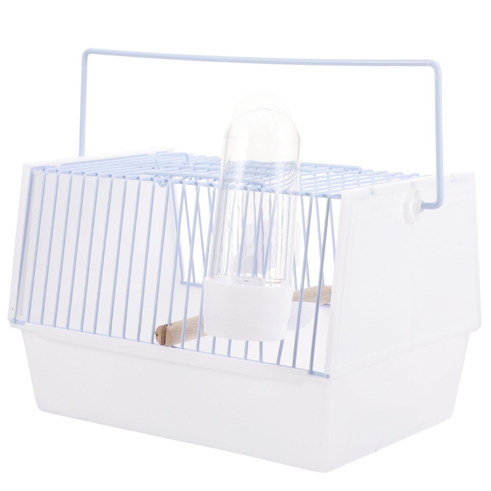 Pet Bird Cage Bird Carrier Cage Portable Parrot Travel Cage with Wooden Perch and Water Bottle for Budgie Conure Cockatiel Parakeet Carrier Wire Bird Cage