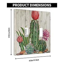 Pznen Watercolor Cactus Garden Double Toggle Switch