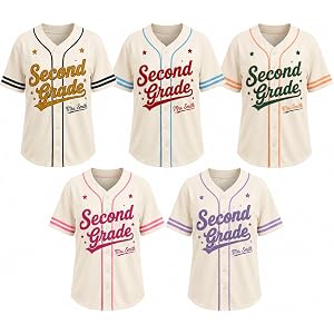 Teacher Jersey Shirt - Personalized Baseball Teacher Shirts for Women Men, School Spirit Jersey, Back to School Shirt