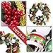 Valery Madelyn Pre-Lit Christmas Wreath for Front Door with Lights, 24 Inch Large Lighted Christmas Wreath with Red Green White Xmas Ball for Fireplace Window Outdoor Table Centerpiece Decoration