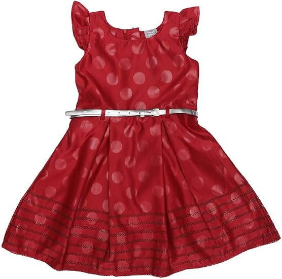 Doodle Girls Frock Satin Fabric One Piece Dress Polka Dot Printed Bell Sleeve Dress For Kids Casual Dresses For Baby Girl Amazon In Clothing Accessories
