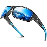 suoso Sports Polarized Sunglasses for Men: Women UV400 Protection Wrap Around Sun Glasses for Golf Fishing Running Driving