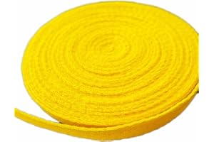LOSITA 3/8 Inch X 10 Yards Cotton Twill Tape Herringbone Pattern Soft Fabric Webbing Strap Ribbon - Bias Tape for Sewing Binding Gift Wrapping DIY Craft Making Cloth Sewing Supplies (Yellow)