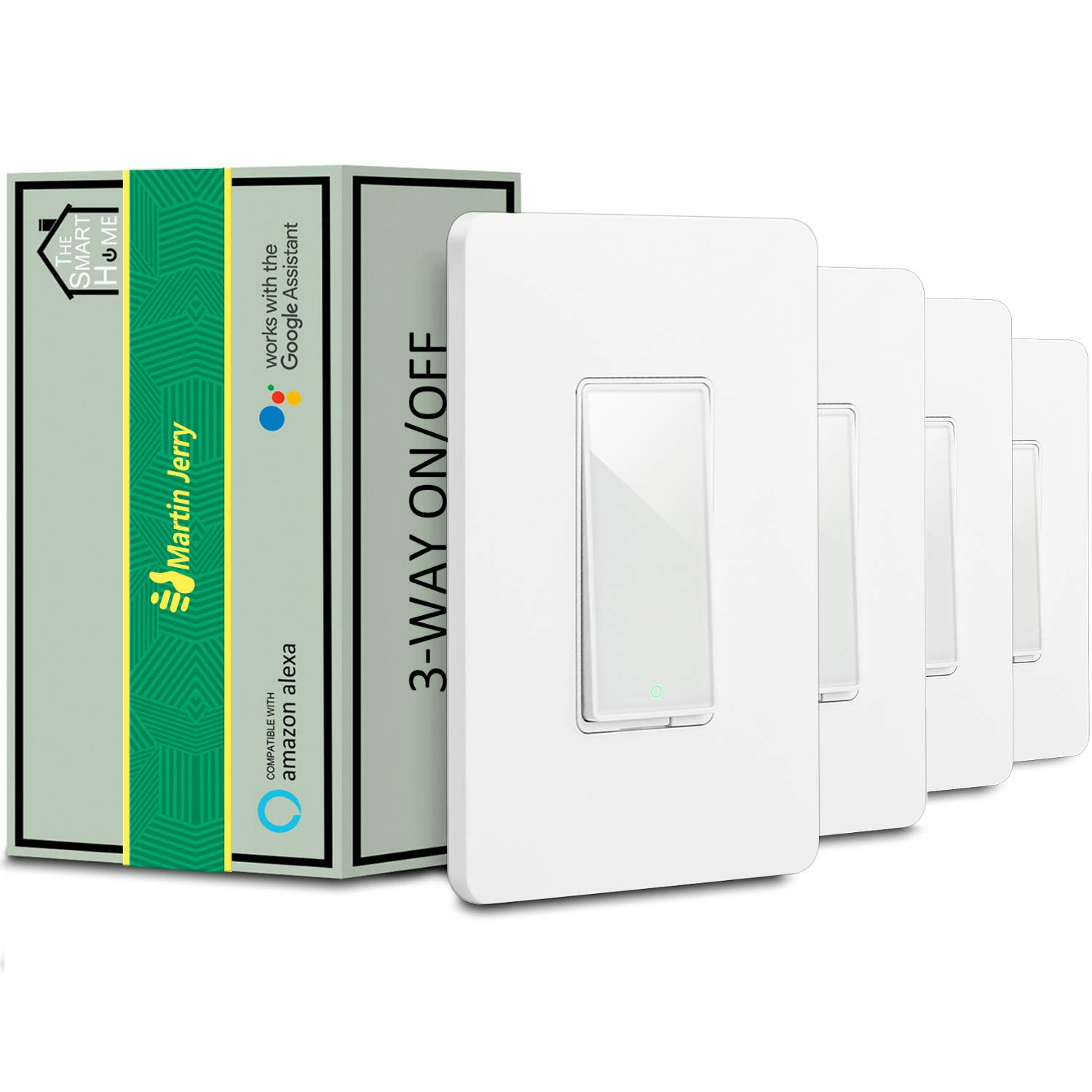Photo 1 of TASMOTA 3 way Smart Switch by Martin Jerry | 4 Pack Compatible with Alexa, Smart Light Switch That work with Google Home | 2.4G WiFi Smart Home Devices