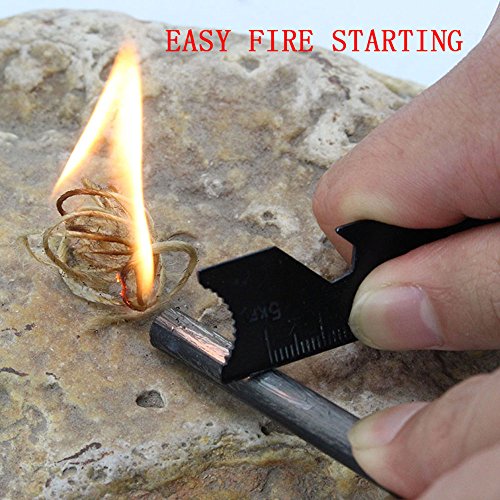 image for PSKOOK Paracord Survival Boot Laces Fire Starter Shoelace Ferro Rod Fl