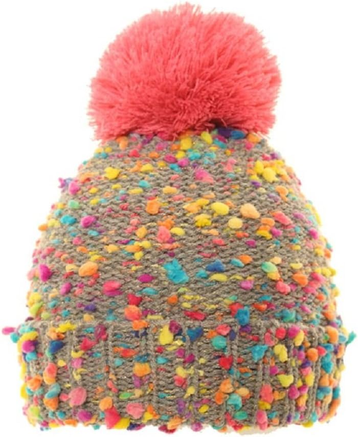 Girls Knitted Winter Hat with Pom Pom