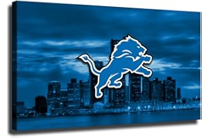 GENERIC Detroit City Sports Lions Poster Detroit Football Stadium Poster American Football Canvas Wall Art Patterns Prints Home Decor