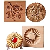 Wooden Cookie Biscuit Mold Baking Embossing Cookies Stamp Mold Cutter Funny 3D Baking Mold Embossing Craft Decorating Suitable for Festival Wedding Party Kitchen DIY Baking Tools