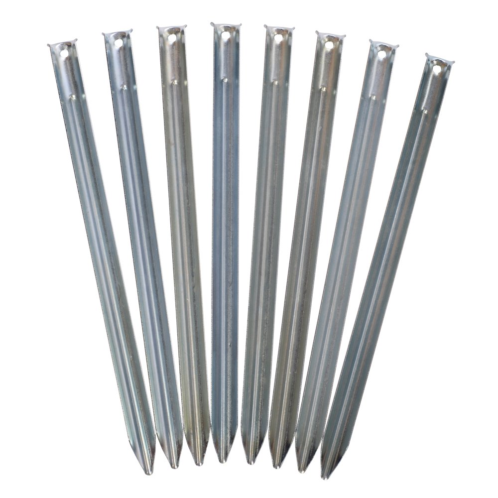 Outdoorer Sandfortress sand pegs - 30 cm long, V-profile, 8 pieces incl. convenient carrying bag