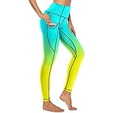 MSOKAZZLES High Waisted Exercise Yoga Pants for Women Running Sports Workout Yoga Leggings with Pockets