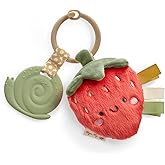 Itzy Ritzy Infant Toy & Teether - Itzy Pal Baby Teething Toy Includes Lovey, Crinkle Sound, Textured Ribbons & Silicone Teeth