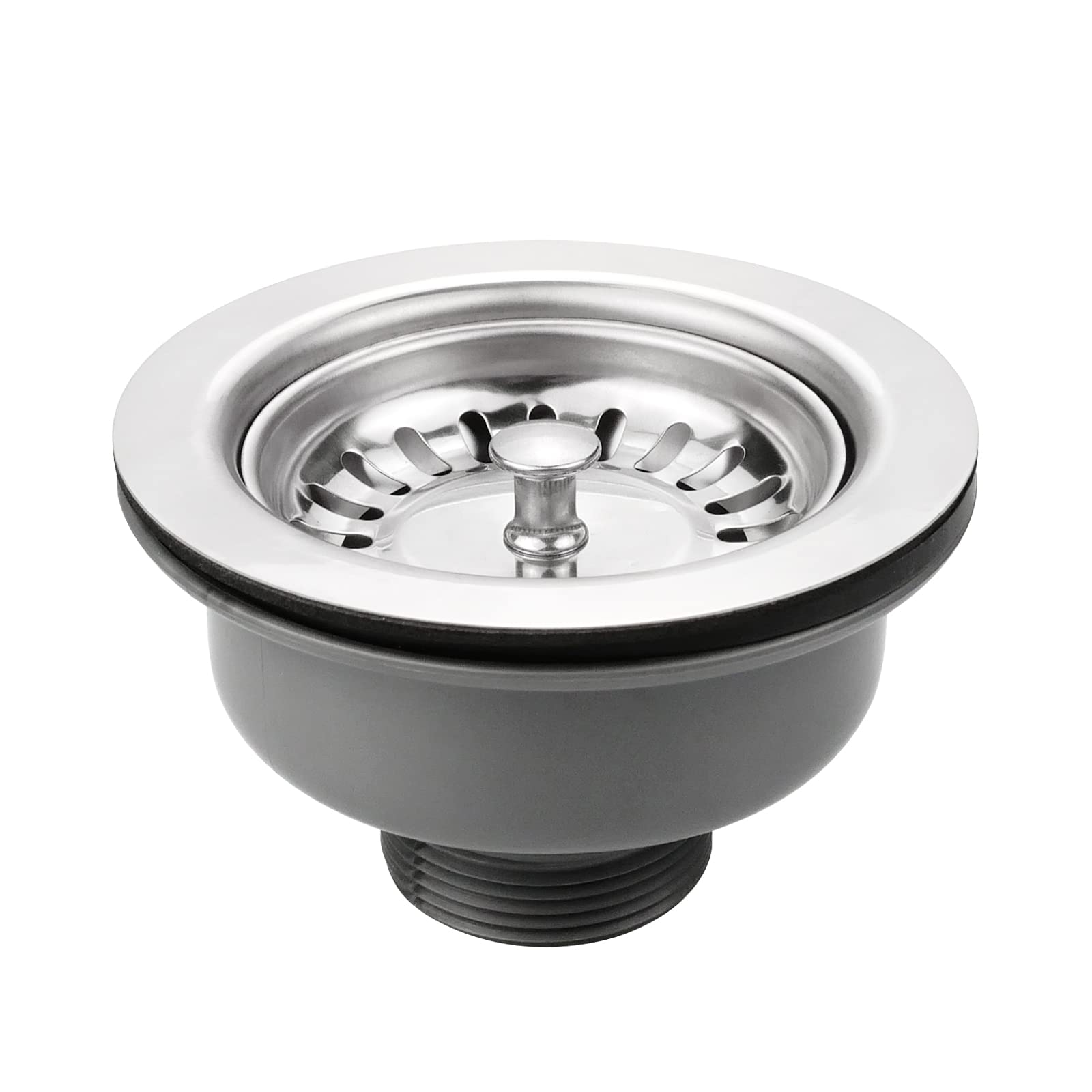 inodiref Ø 114 mm Stainless Steel Kitchen Sink Basket Strainer Plug Waste Kitchen Sink Accessories Thickened Design, High Temperature Resistance, 1½" Fit for Sink Hole Size 83-90 mm