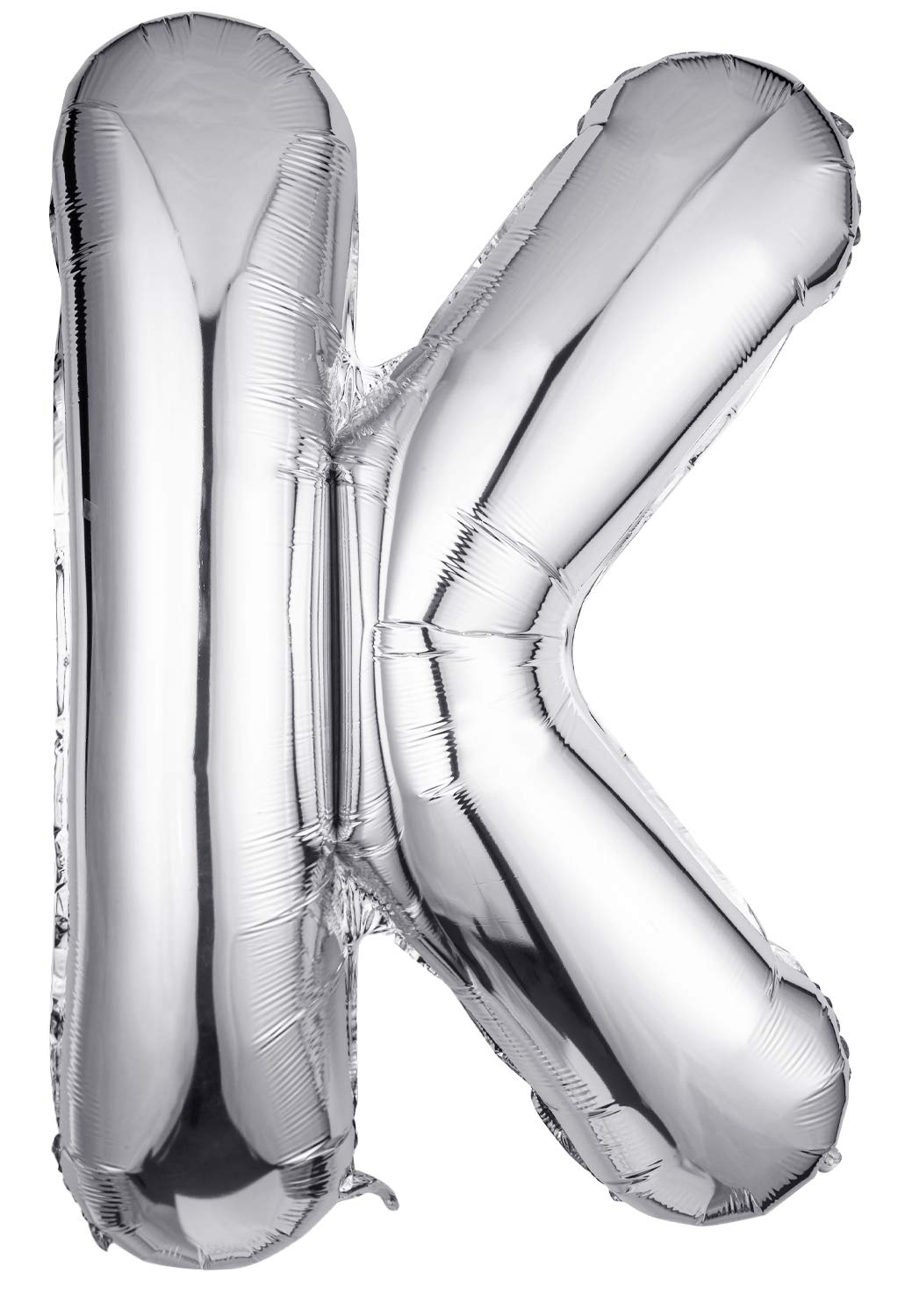 Photo 1 of Letter Balloons 40 Inch, Single Silver Letter K Balloons Aluminum Hanging Foil Film Balloon for Baby Shower, Wedding Anniversary, Graduation, Birthday Party Decoration