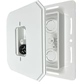 iMBAPrice IMBA-8081F Non- Metallic Universal Siding Block for Light Fixtures and Receptacles, Cover with Flanges 6.5-Inch x 6.5-Inch, White