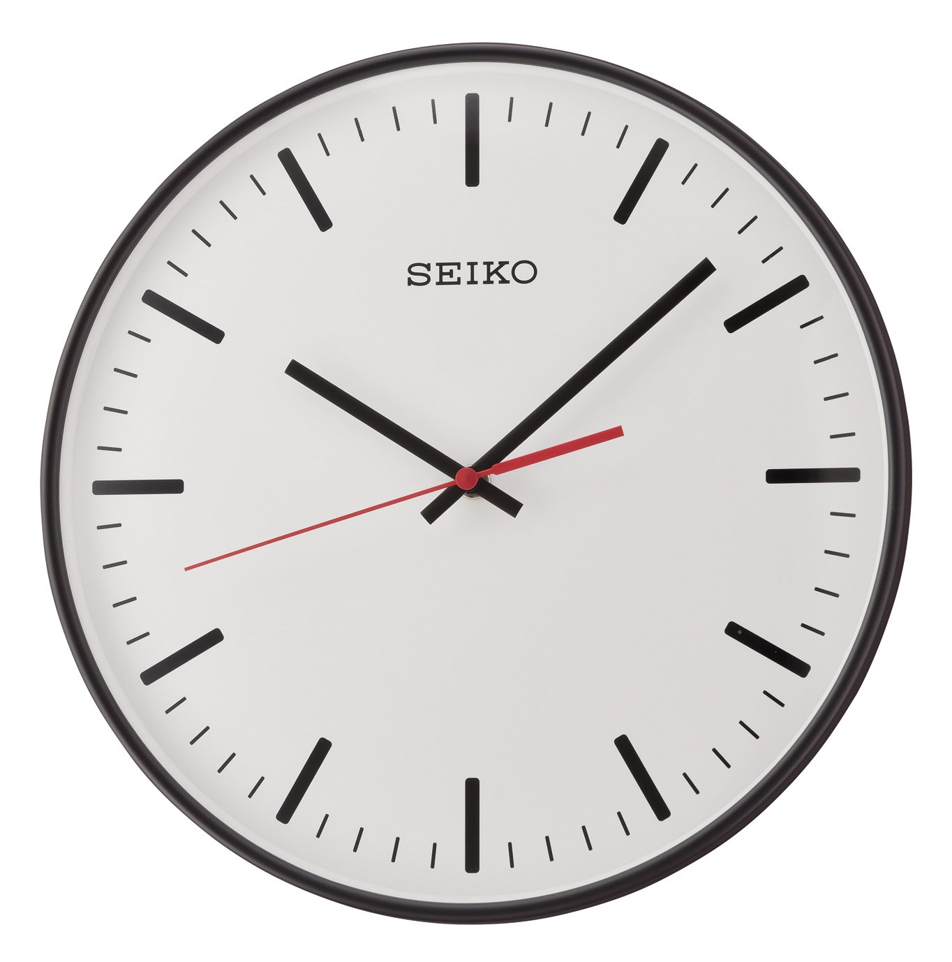 Seiko Wall Clock, Black, 29.9 x 29.9 x 4.6 Amazon.co.uk Kitchen & Home