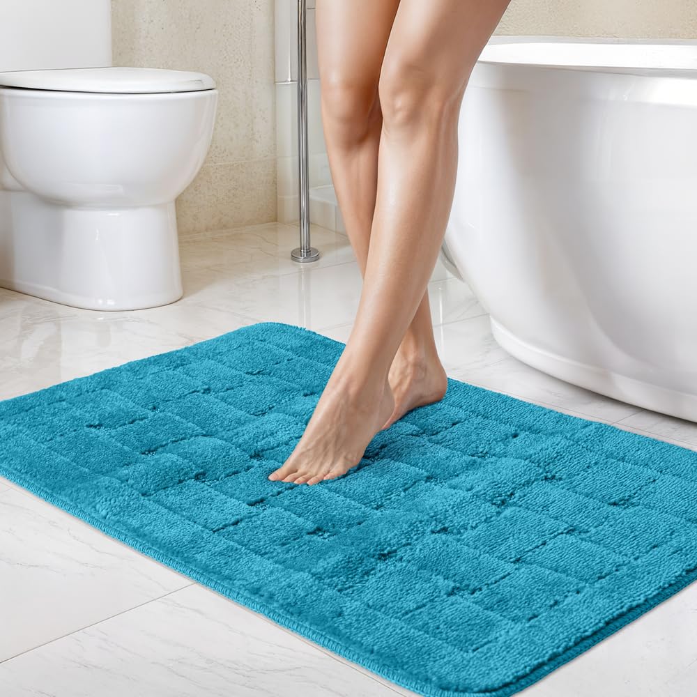Emma Barclay Orkney - Crosshatch Bath Mat (45x75cm) (Aqua)