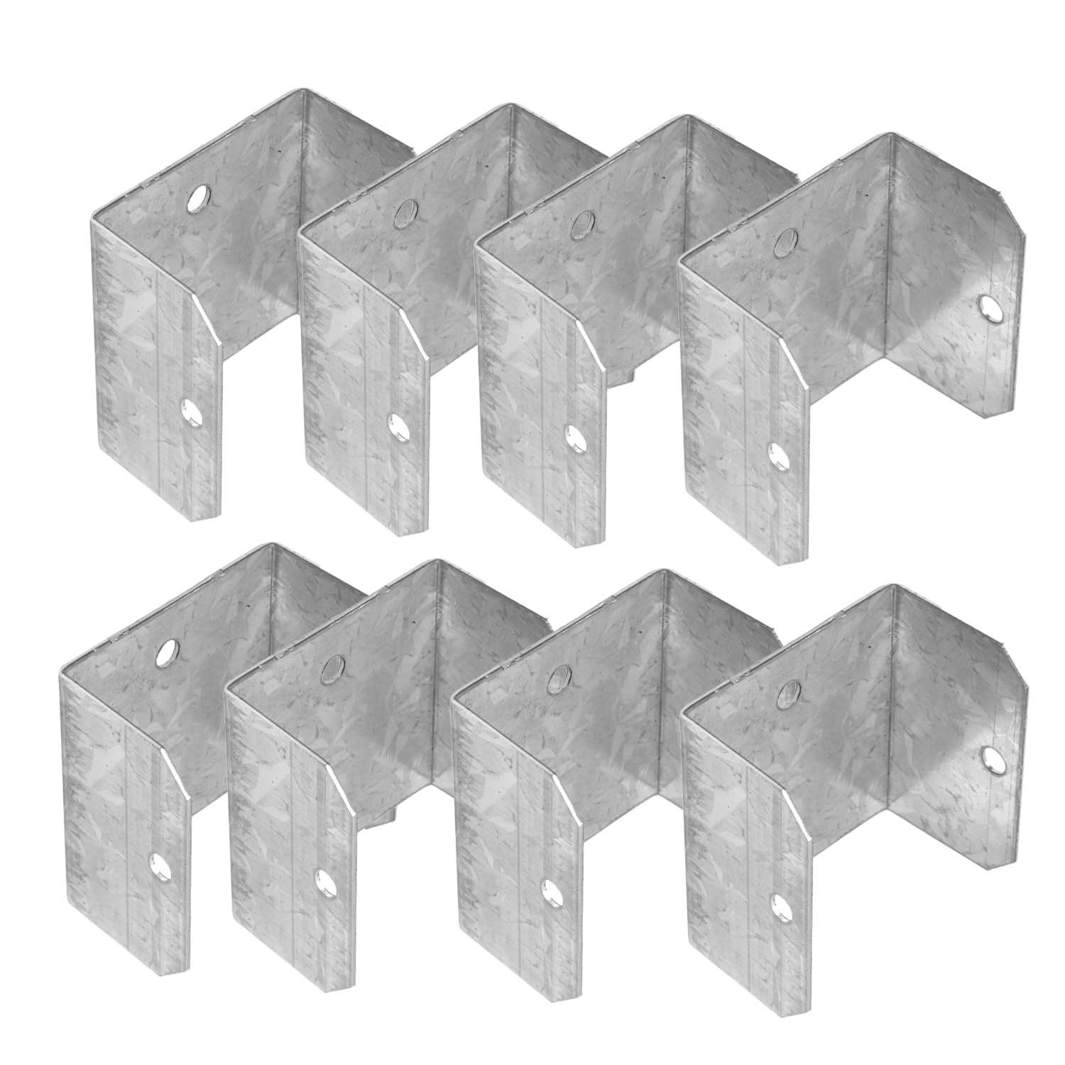 Postsaver Fence Panel Clips Trellis U Clip Bracket for Timber Posts, Anti Rattling Secure Fence or Refix Panel Galvanised Fencing Clips 47mm Fence Panels (Pack of 8)