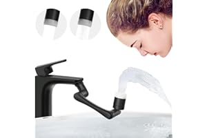 Faucet Extender 1440° Swivel, Yungden Universal Faucet Aerator, 2 Mode Water Outlets, 1080°+360° Rotatable Kitchen Bathroom Sink Faucet Extension, Spray Attachment for Washing Eye Hair and Face