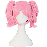 MapofBeauty 35 cm Lolita Sweet and Lovely Straight Anime Cosplay Wig (Pink)