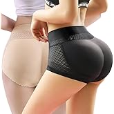 Eegla Outf1tters Women's 2pcs Butt Lifter Padded Panties High Waisted Hip Enhancer Shapewear Seamless Control Boy Shorts