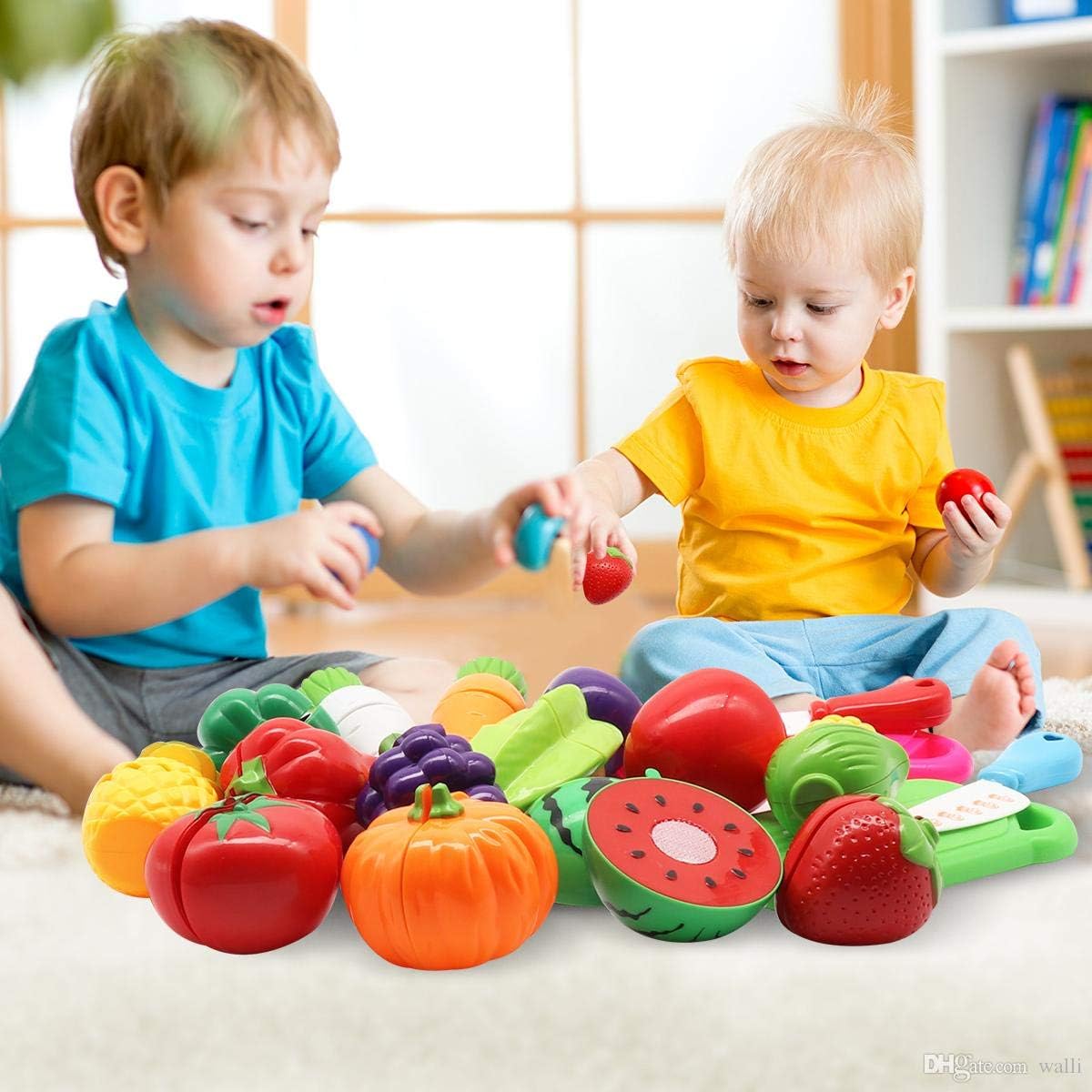PLUSPOINTBig Realistic Fruits Educational Preschool Teaching Aid Fun Realistic Play Food Toy Set For Kids Girls And Boys (Only Fruits 20Pc), Multi