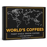 UNIQBITE World Coffees Gift Set, Six Single Origin Ground Coffee Variety Pack, Coffee Sampler from Around the World, Light, Medium &amp; Dark Roasts, Roasted in Italy, 10.58 oz (300g)