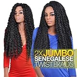 Authentic Synthetic Hair Crochet Braids 2X Jumbo Senegalese Twist 24
