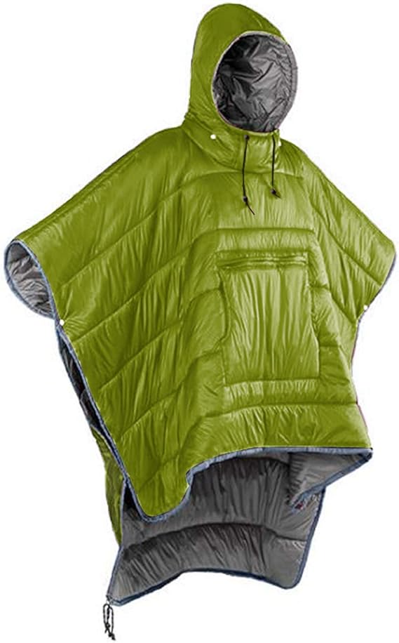 Winter Hoodie Poncho Coat Outdoor Camping Warm Small Quilt Blanket