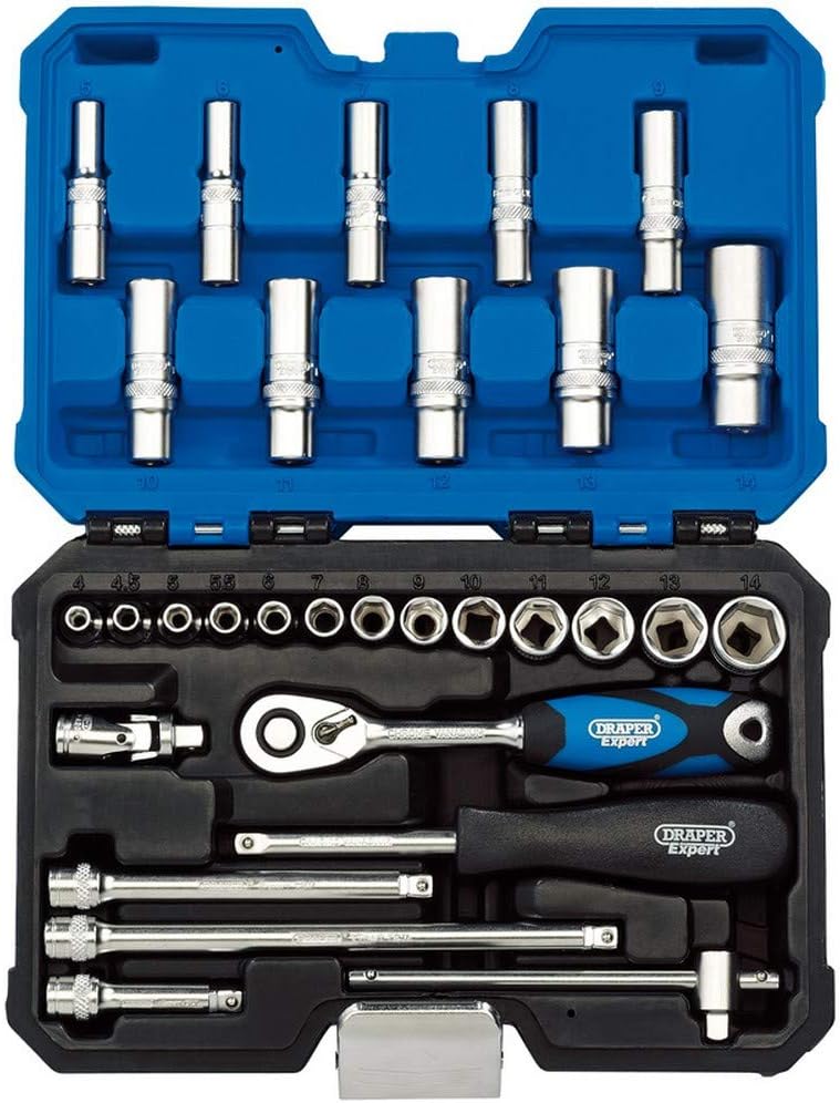 Draper 16444 1/4Inch Square Drive Metric Socket 30 Piece Set Amazon
