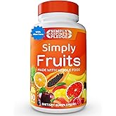 Simply Nature's Pledge - 90 Fruit Capsules - Made with Whole Food Superfoods, Packed with 25 Different Fruits - 100% Soy Free