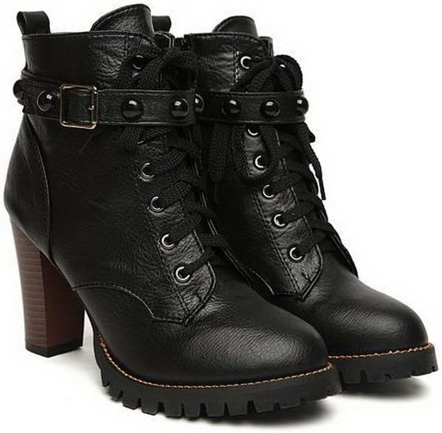 Hello 999 motorcycle boots for women. (5, Black)