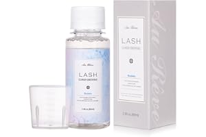 AuReve Lash Shampoo Concentrate 80ml Prolong Lash Cleanser Concentrate Foam Eyelash Extension Cleanser, Lash Concentrate for Lash Extensions Lash Cleaner Kit (Bubble Gum)