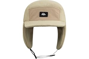 Clakllie Trooper Trapper Hat Ushanka Russian Cap with Visor Earflap Winter Cap for Men Warm Aviator Eskimo Hat