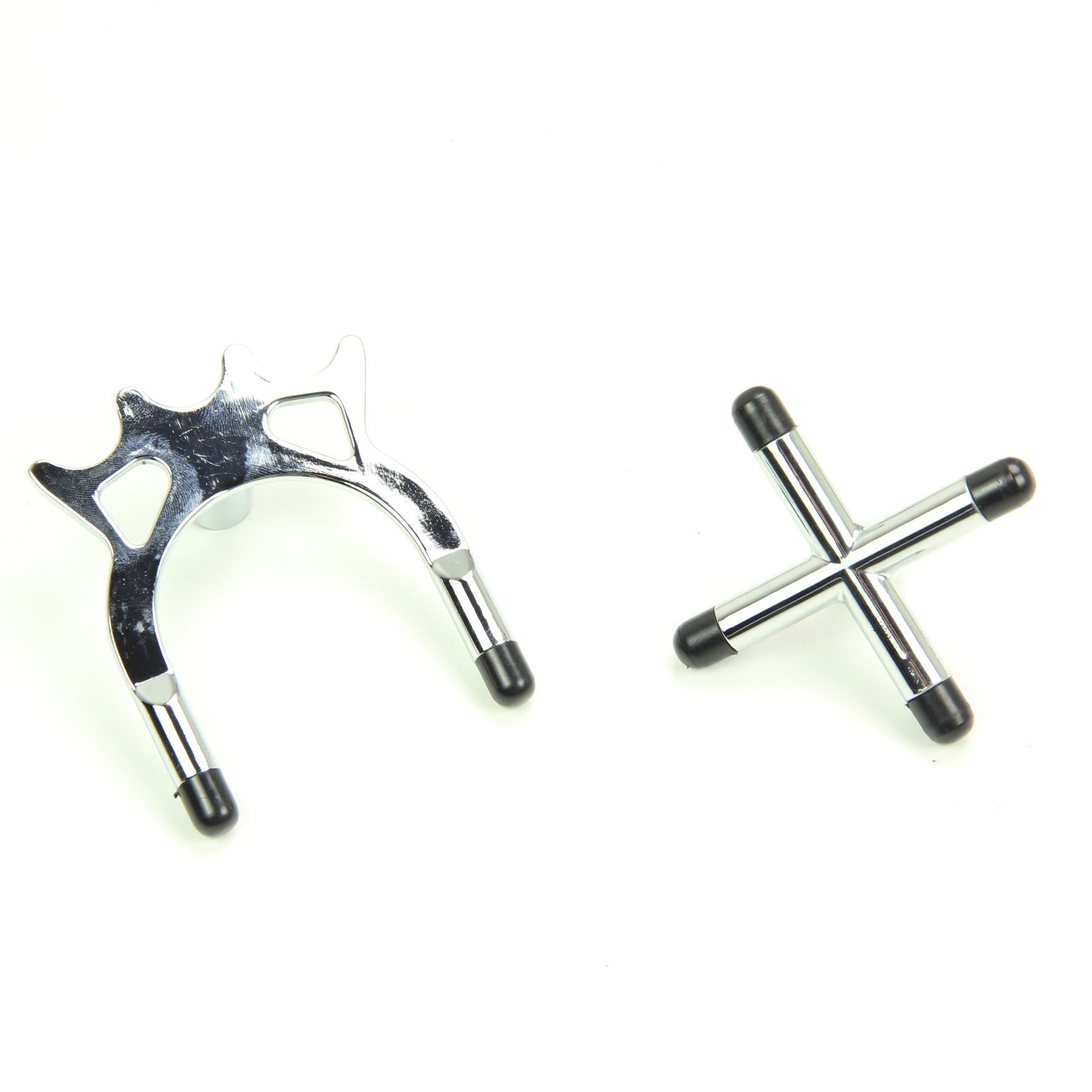 Jonny 8 Ball Chrome Cross & Bridge Rest Heads for Snooker or Pool