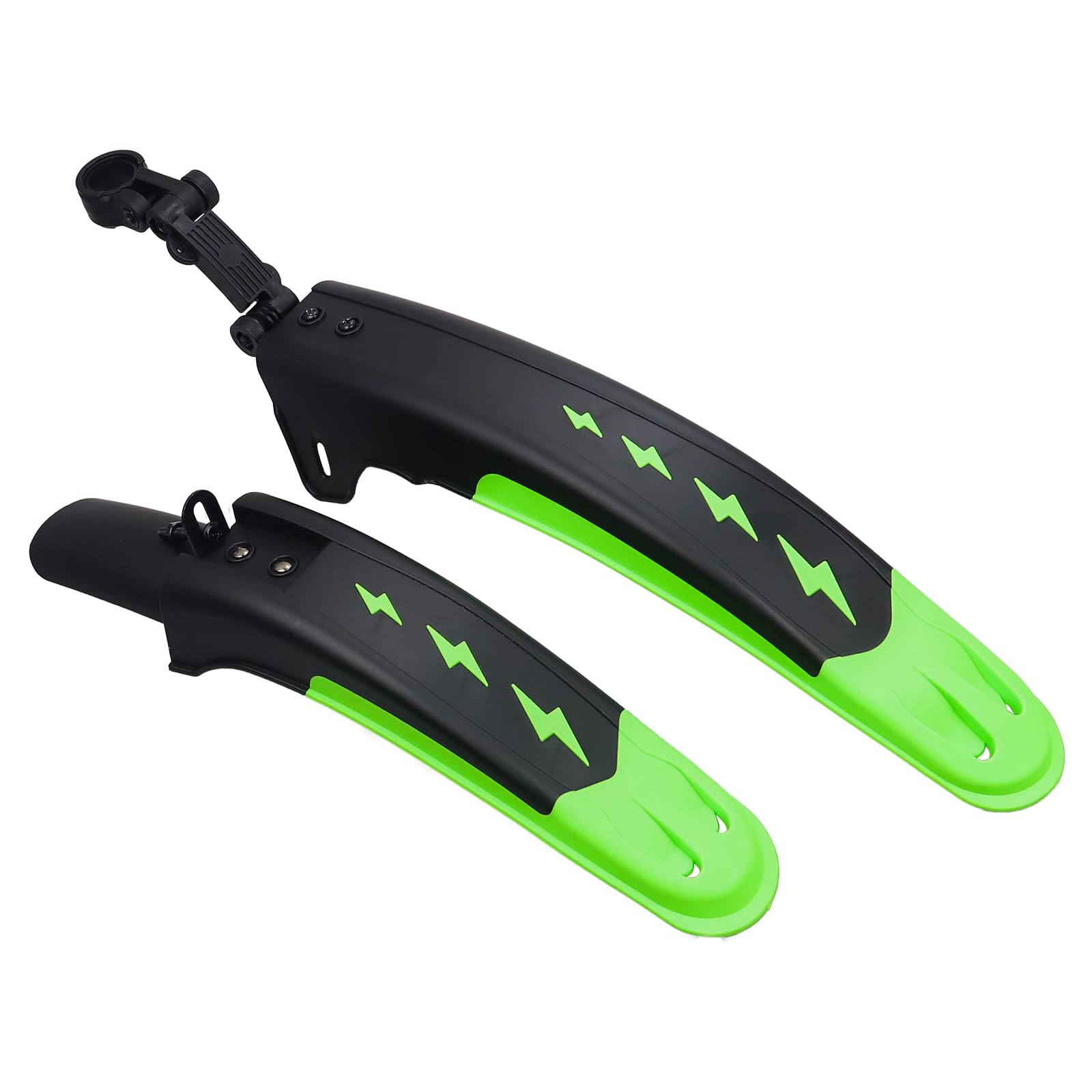 Meghna 2-Piece Universal Bicycle Mudguard Set, Full Cover Bike Fender Set, 24-29 Inch for MTB, Road Bike, Mountain Bike, Black and Green