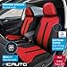PIC AUTO Universal Fit Full Set Mesh Fabric Car Seat Cover(Red)