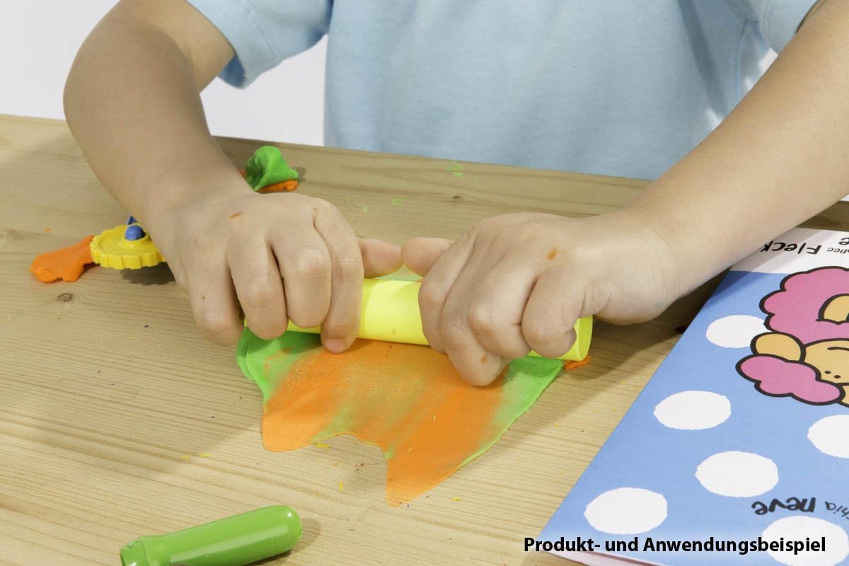 GIOTTO be-bè Kids Play & Create Pizza Dough Set, 6 Dough Rolls, Assorted Colours, Children Play Pizza Making Tools - Image 3