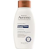 Aveeno Fresh Greens Blend Natural Volumizing Shampoo, 12 fl oz | Refresh &amp; Thicken, Formulated with Natural Oat, Rosemary, Peppermint &amp; Cucumber, For Fine Hair
