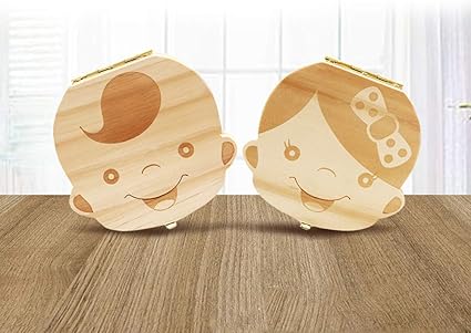Amazon 乳歯ケース 2個セット 木製 乳歯入れ 乳歯ボックス 出産祝い 女の子男の子名入れ乳歯箱 日本語表記 お名前とお誕生日を入れられる成長記録 入園祝い クリスマスプレゼントお食い初め初節句入学祝い 卒園祝い 進学祝い等 プレゼント こども ベビー マタニティ