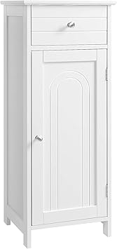 Amazon Com Vasagle Bathroom Floor Cabinet Wooden Storage
